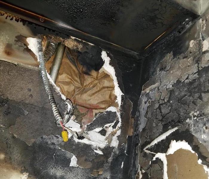 Burnt Ceiling and Wiring
